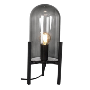 Tafellamp modern rookglas 'Smokey' By Rydens e27 fitting modern 300mm - FOIR