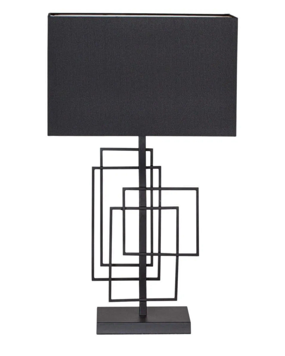 Tafellamp grote fitting zwart en schakelaar By Rydens Paragon 69cm - FOIR