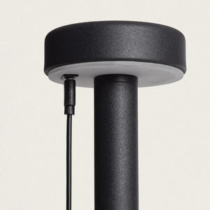 Oplaadbare tafellamp ingebouwde LED dimbaar 'Pam'-Zwart 30cm - FOIR