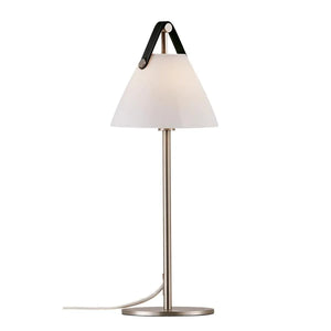 Kleine tafellamp geborsteld staal met schakelaar en G9 fitting Strap 16 DFTP - FOIR