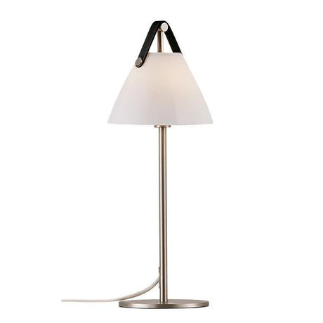 Kleine tafellamp geborsteld staal met schakelaar en G9 fitting Strap 16 DFTP - FOIR