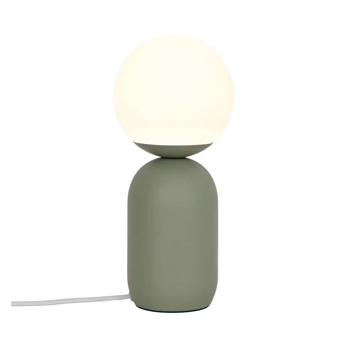 Kleine noorse design tafellamp met e14 fitting schakelaar en opaalglas grijs 2100626 5704924001819 2011035010