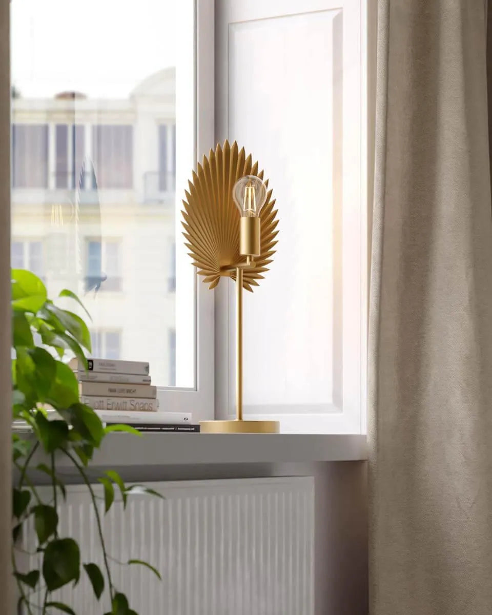 Gouden tafellamp met schakelaar en E27 fitting By Rydens Aruba - FOIR