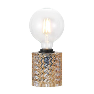 Tafellamp amberglas E27 fitting en schakelaar 'Nordlux Hollywood' - FOIR