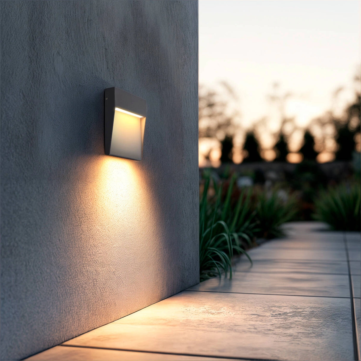 Trapverlichting zwart buitenlamp led CCT 6.5w