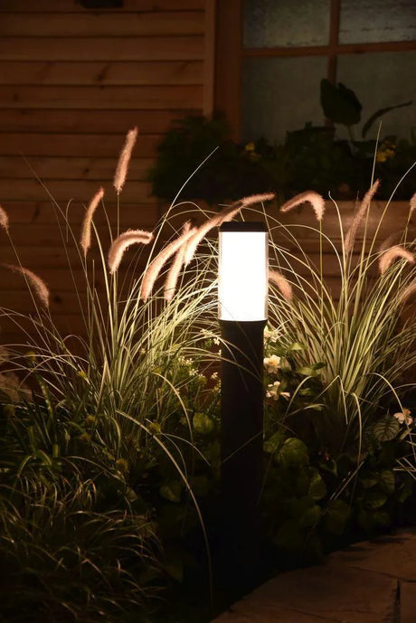Staande tuinlamp donkergrijs met E27 fitting Lutec Heros 70 cm - FOIR