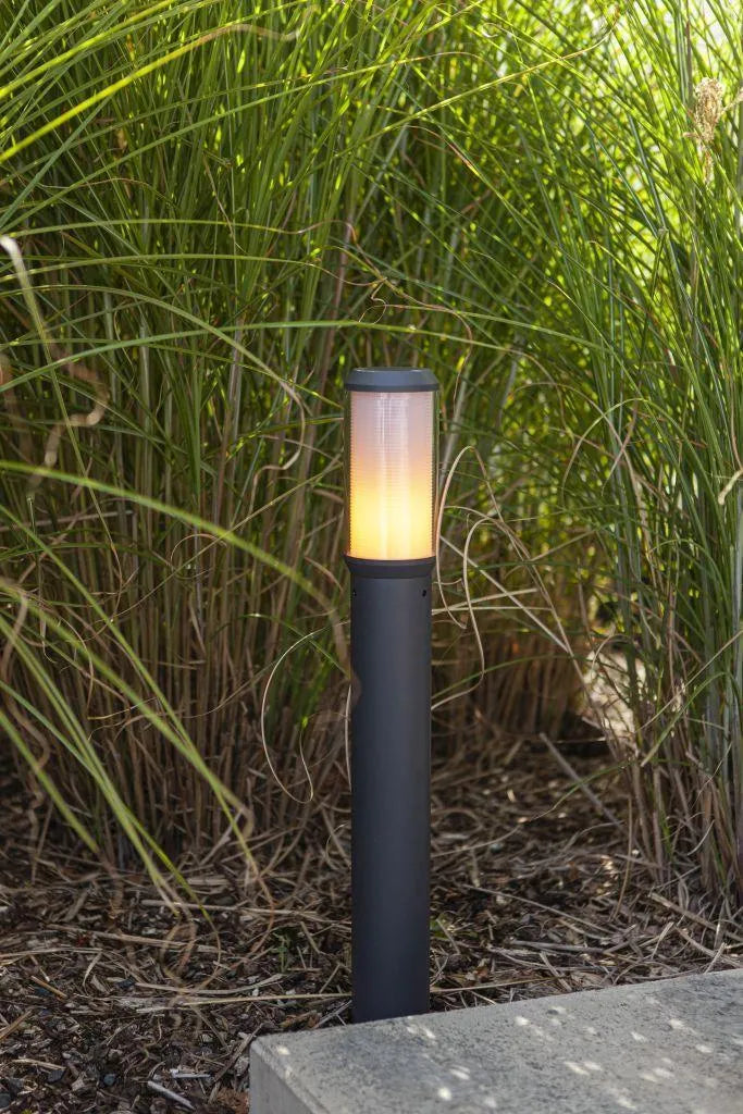 Staande tuinlamp donkergrijs met E27 fitting Lutec Heros 70 cm - FOIR