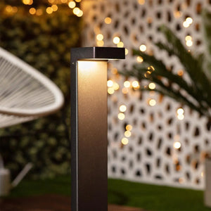 Staande lamp zwart 'Casade' modern zwart led lamp tuinpadverlichting 60 cm - FOIR