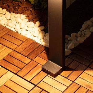 Staande lamp zwart 'Casade' modern zwart led lamp tuinpadverlichting 60 cm - FOIR