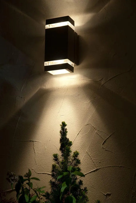Buitenlamp Up en down grijs ingebouwde LED lichtbron 'Focus' 23 cm - FOIR
