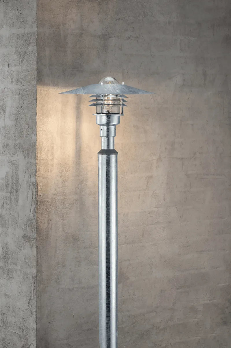 Staande tuinlamp gegalvaniseerd met E27 fitting 'Vejers' - FOIR