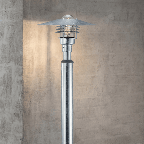 Staande tuinlamp gegalvaniseerd met E27 fitting 'Vejers' - FOIR