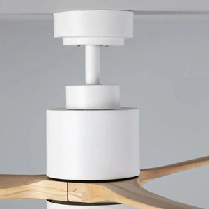 Ventilator wit met hout & afstandsbediening 'Johnny' 132cm - FOIR