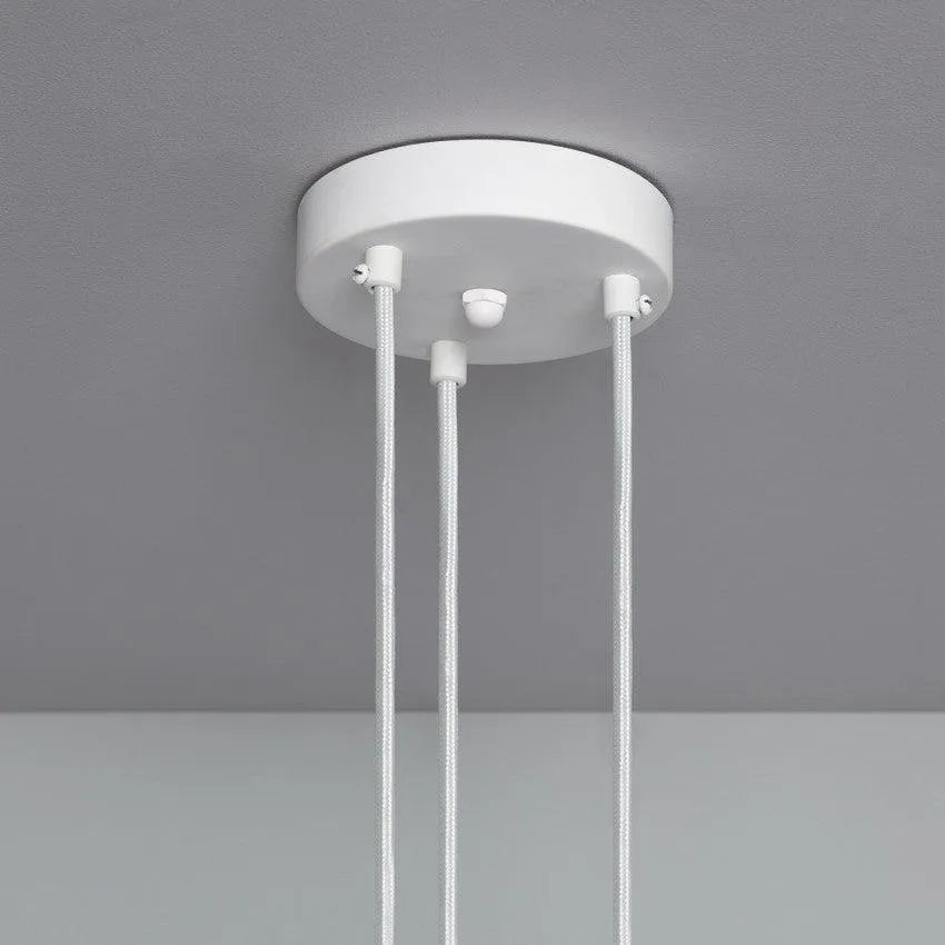 Ronde metaal hanglamp metaal hout rond