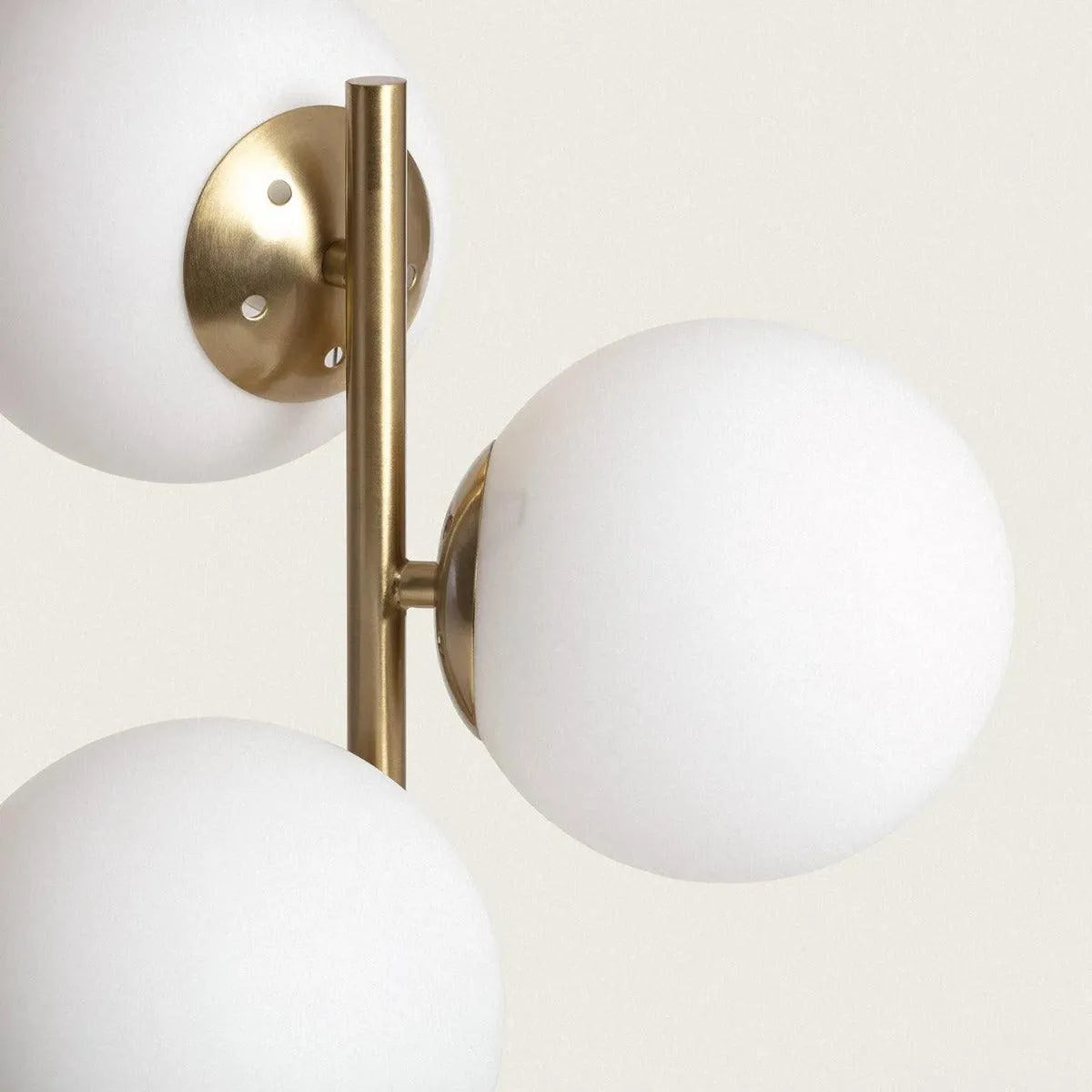 Tafellamp goud met opaalglazen bollen en E27 fitting 'Mono' - FOIR
