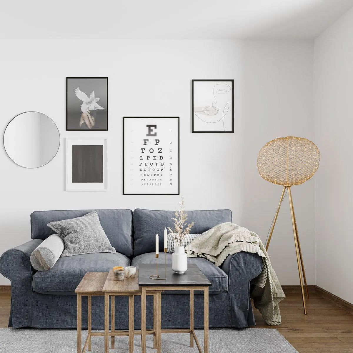 Staande wolk lamp driepoot gouden lamp led lamp design