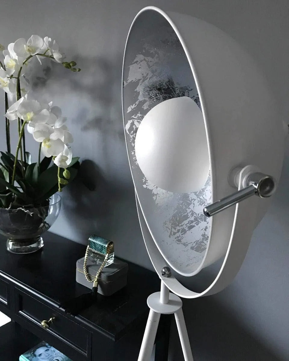 Kleine witte vloerlamp met schakelaar en E27 fitting By Rydens Captain Mini - FOIR