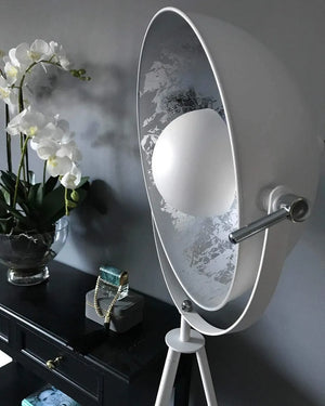 Kleine witte vloerlamp met schakelaar en E27 fitting By Rydens Captain Mini - FOIR