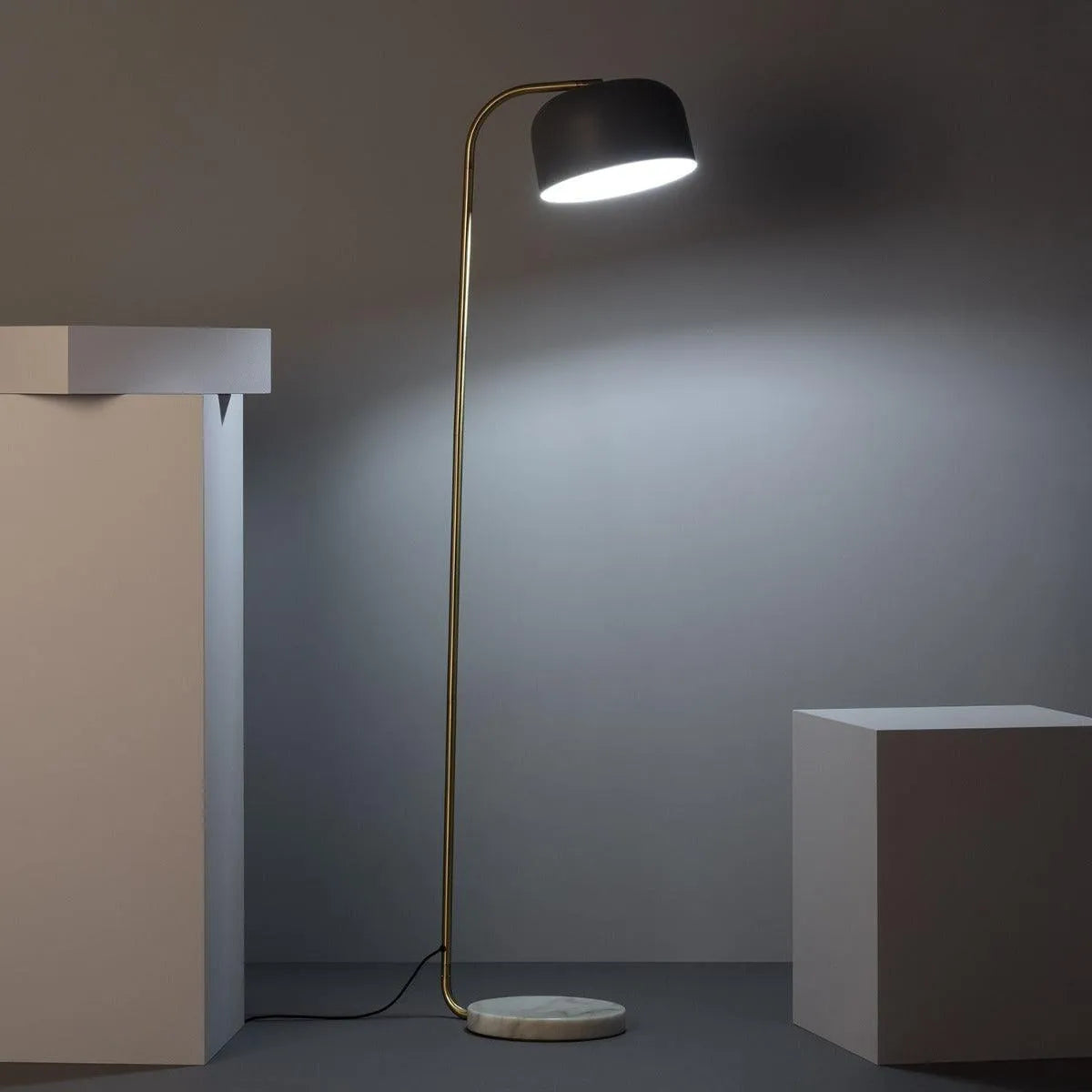 vloerlamp design goud grijs verstelbaar e27 fitting