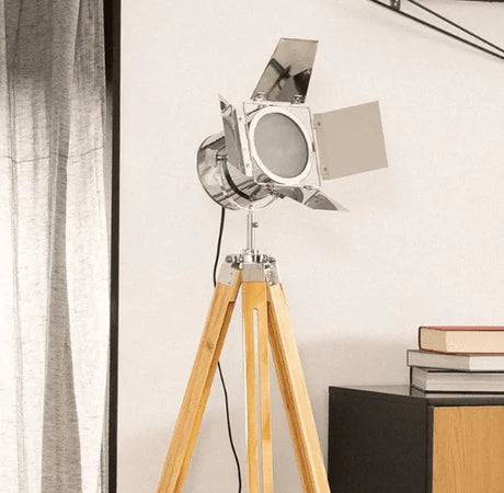 Driepoot vloerlamp theater spot modern E27 fitting 140cm - FOIR