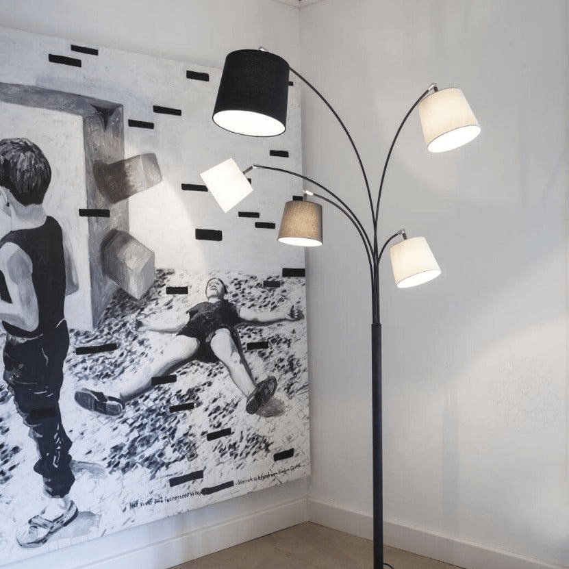 Staande lamp 'Foggy' By Rydens 5x E14 fitting modern 200cm - FOIR