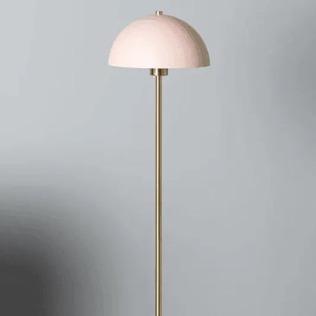Vloerlamp roze & messing vloerschakelaar E27 fitting 'Audet' 138 cm - FOIR
