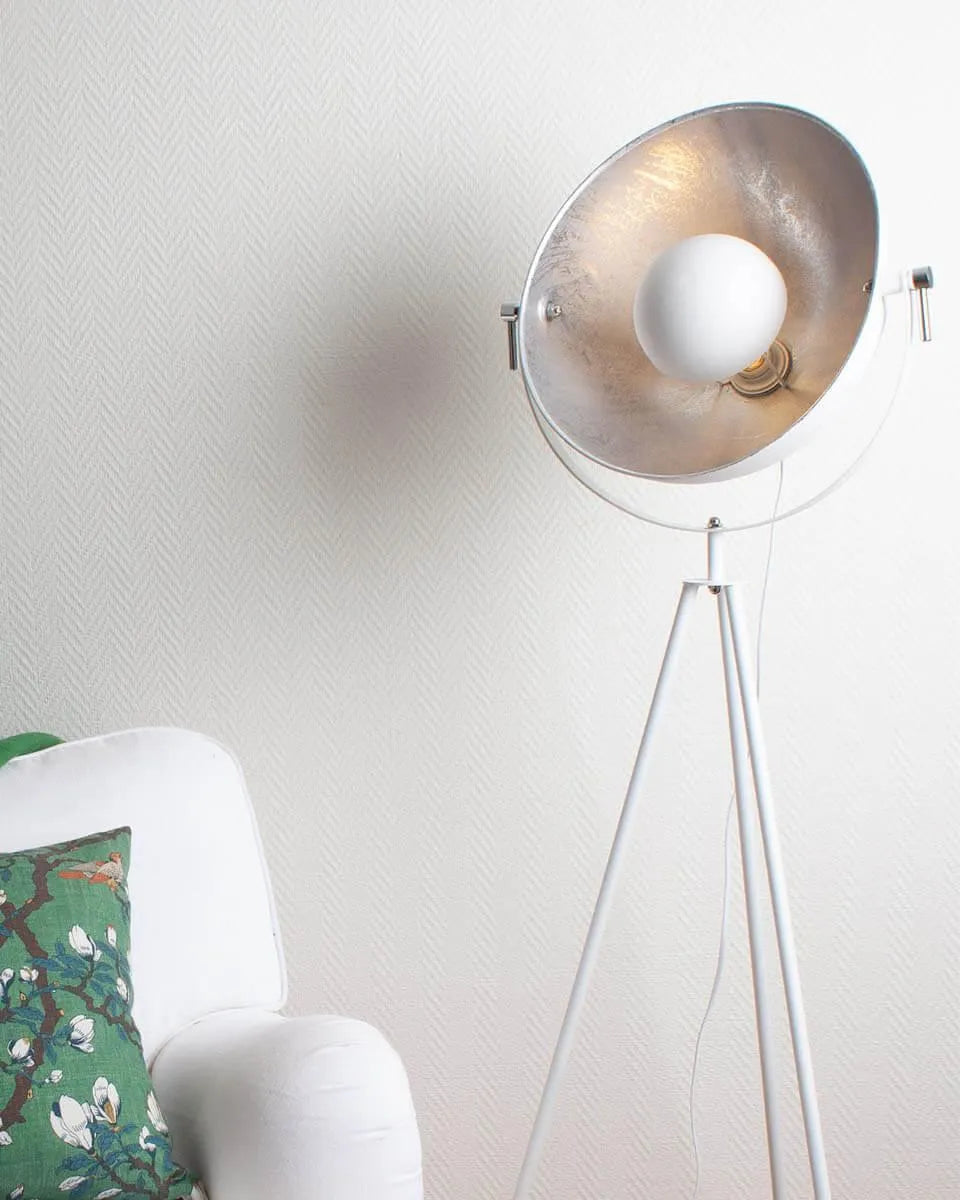 By Rydens vloerlamp met e27 fitting schakelaar design captain up mat wit 