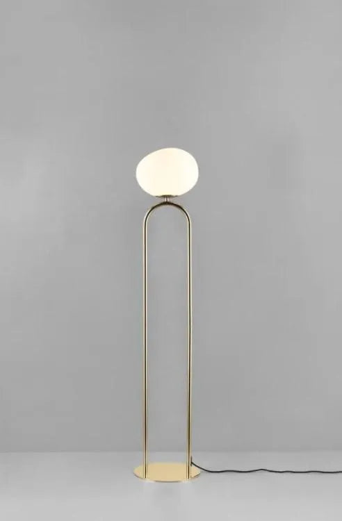 Authentieke vloerlamp messing Nordlux met schakelaar goud 