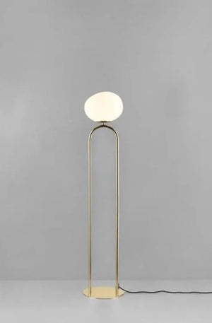 Authentieke vloerlamp messing Nordlux met schakelaar goud 