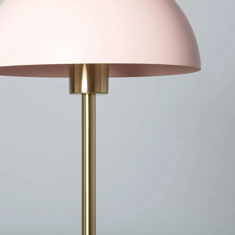 Vloerlamp roze & messing vloerschakelaar E27 fitting 'Audet' 138 cm - FOIR