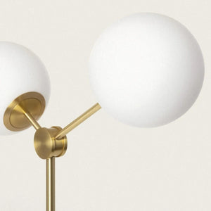 Vloerlamp goud met opaalglazen kappen 'Mono 2' 150 cm - FOIR