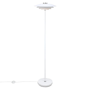 Grote witte vloerlamp met G9 fitting en vloerschakelaar 'Nordlux Bretagne' - FOIR