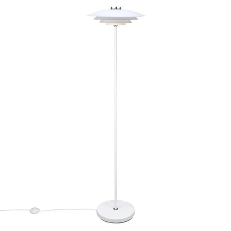 Grote witte vloerlamp met G9 fitting en vloerschakelaar 'Nordlux Bretagne' - FOIR