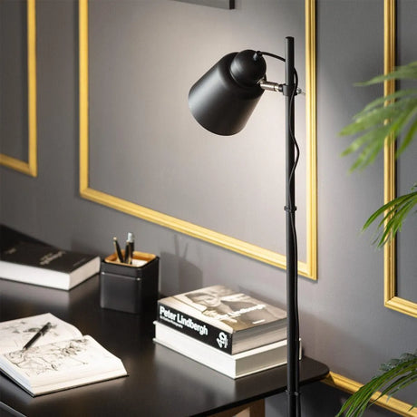 Staande lamp 'Lux' zwart leeslamp E27 fitting modern verstelbaar 143cm - FOIR