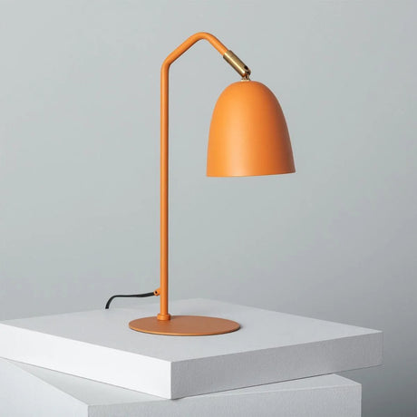 Tafellamp modern 'Arco' design oranje tafellamp E27 fitting 43 cm - FOIR
