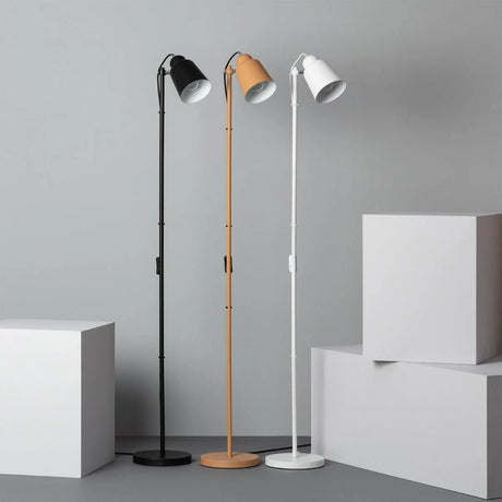 Staande lamp 'Lux' zwart leeslamp E27 fitting modern verstelbaar 143cm - FOIR