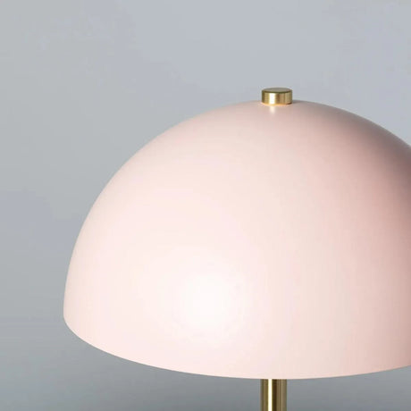 Vloerlamp roze & messing vloerschakelaar E27 fitting 'Audet' 138 cm - FOIR