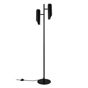 Vloerlamp zwart verstelbare kappen GU10 fitting Rochelle 145 cm - FOIR