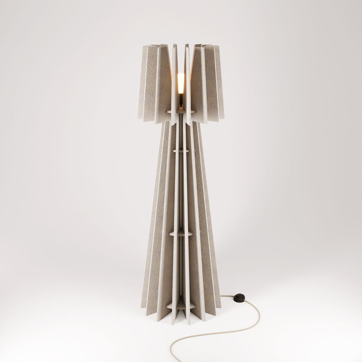 Vloerlamp geluidsreductie Recycled Shine e27 sound proofing 150 cm