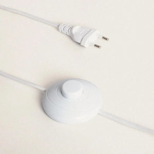 Minimalistische vloerlamp wit met E27 fitting en schakelaar 'Sebastiaan' - FOIR