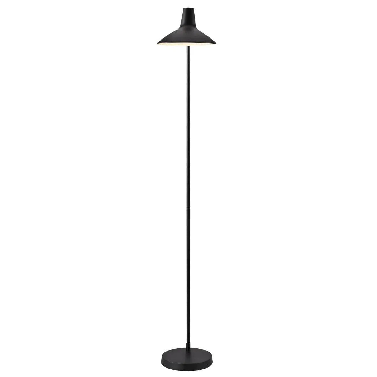 vloerlamp mat zwart e14 fitting schakelaar nordlux 