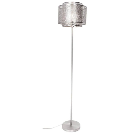 Staande lamp zilver 'Mesh' vloerlamp By Rydens E27 fitting 157cm - FOIR