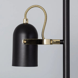 Staande lamp zwart goud e14 fitting led lamp