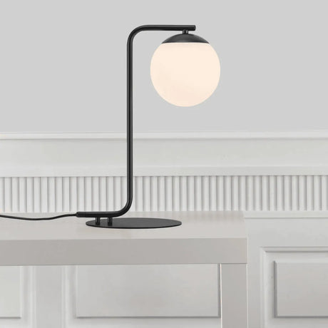 vloerlamp zwart opaalglas e14 fitting stekker en schakelaar 46635003 5701581407886 