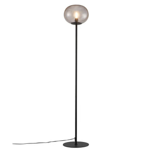 2010514047 5704924001093 2100560 zwarte vloerlamp modern schakelaar e27 fitting smokeglas