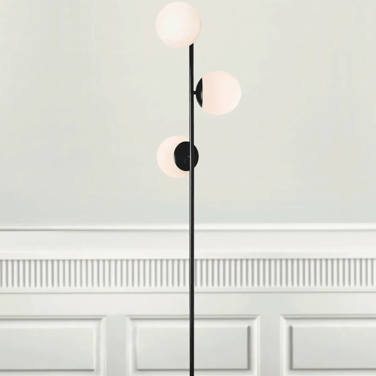 Vloerlamp zwart opaal 'Lilly' Nordlux 3x E14 fitting zwart opaal glas - FOIR