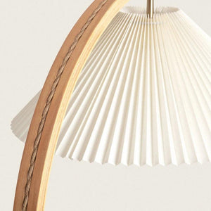 Staande lamp hout stoffen Seronga kap vloerlamp 146cm - FOIR