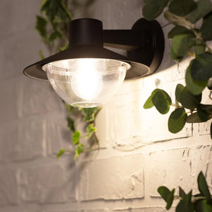 Buitenlamp glas modern e27 fitting led lamp 240mm 