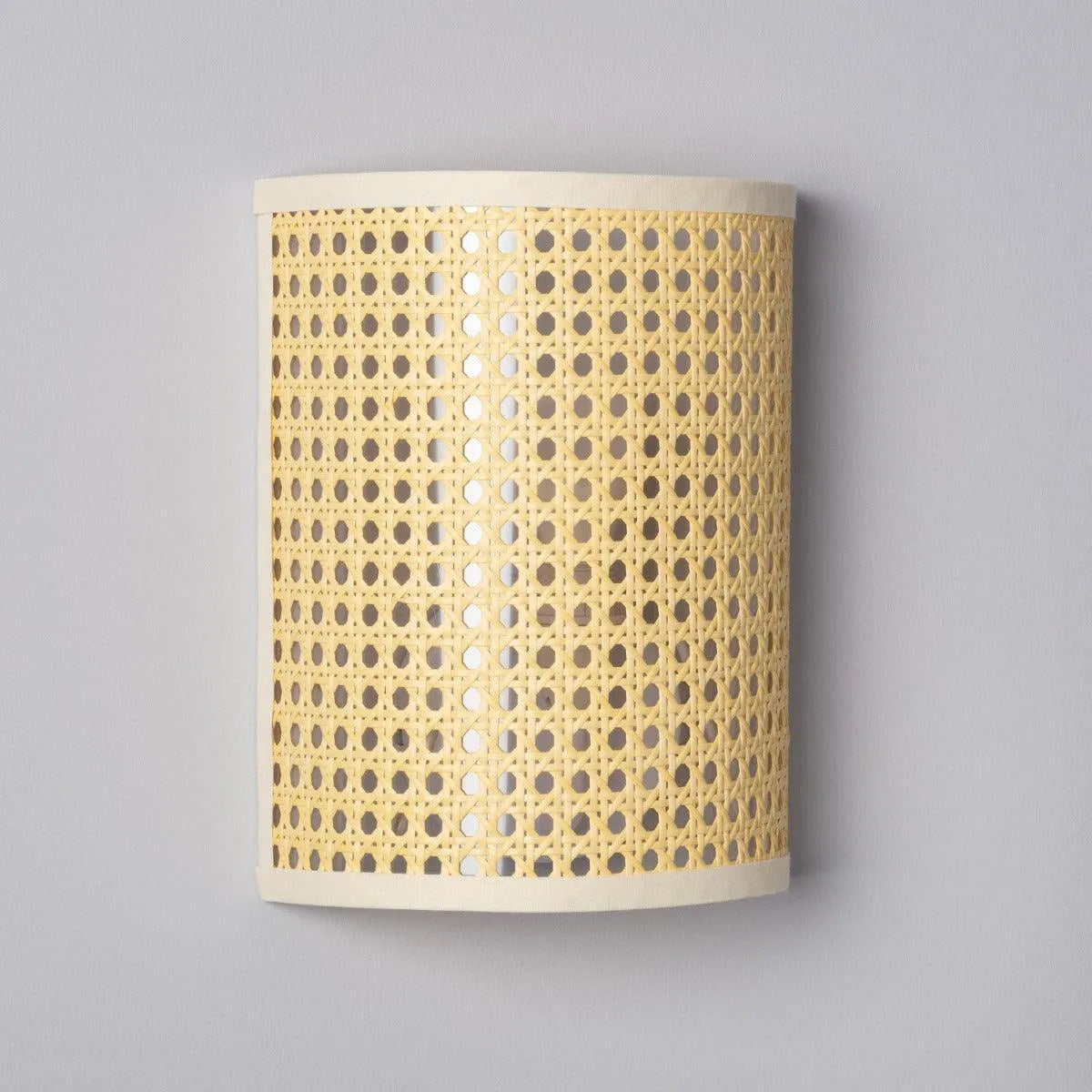 Rotan wandlamp e27 fitting met stekker en schakelaar slaapkamer