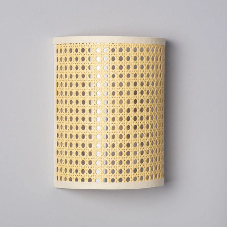 Rotan wandlamp e27 fitting met stekker en schakelaar slaapkamer